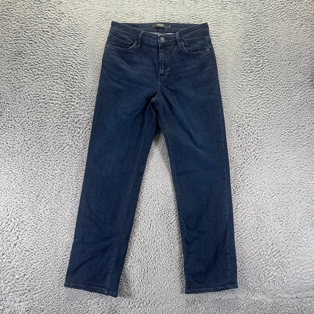 Hudson Jeans Womens 6 Blue Cotton Denim Straight Leg Travel Workwear Stretch